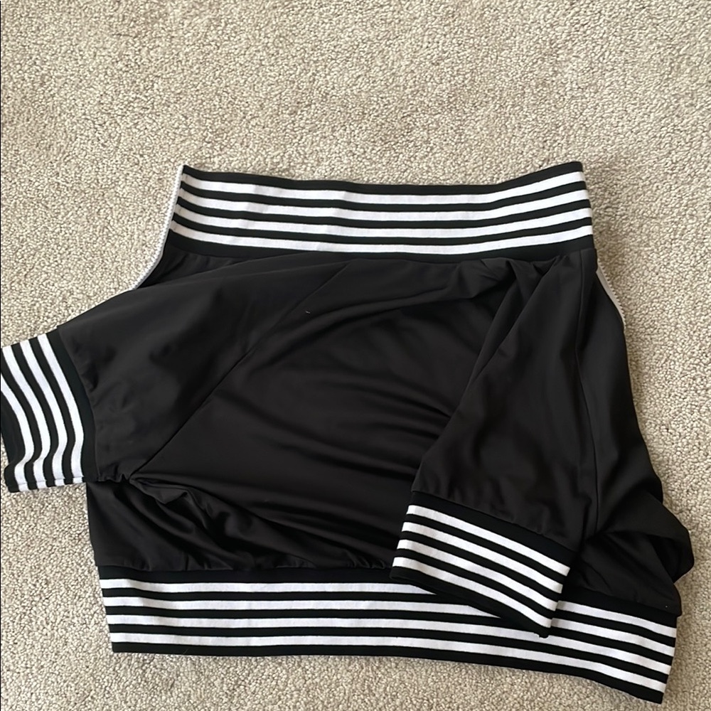 Stylish Black and White cropped jacket